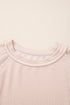 Corded Lantern Sleeve Top Ruffled Mini Skirt Two Piece Dress